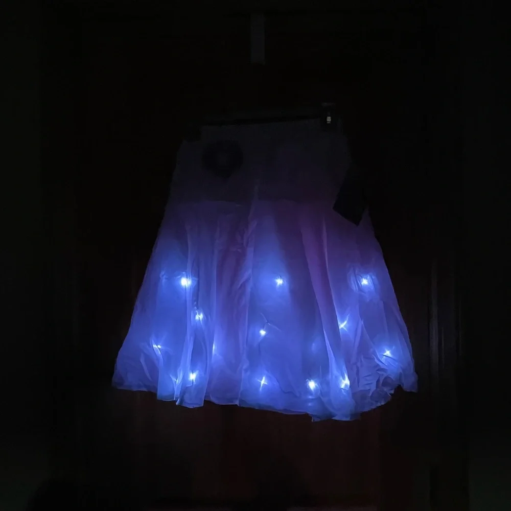 Disney Store Princess Kids Light Up Petticoat Skirt MEDIUM Costume Slip LED